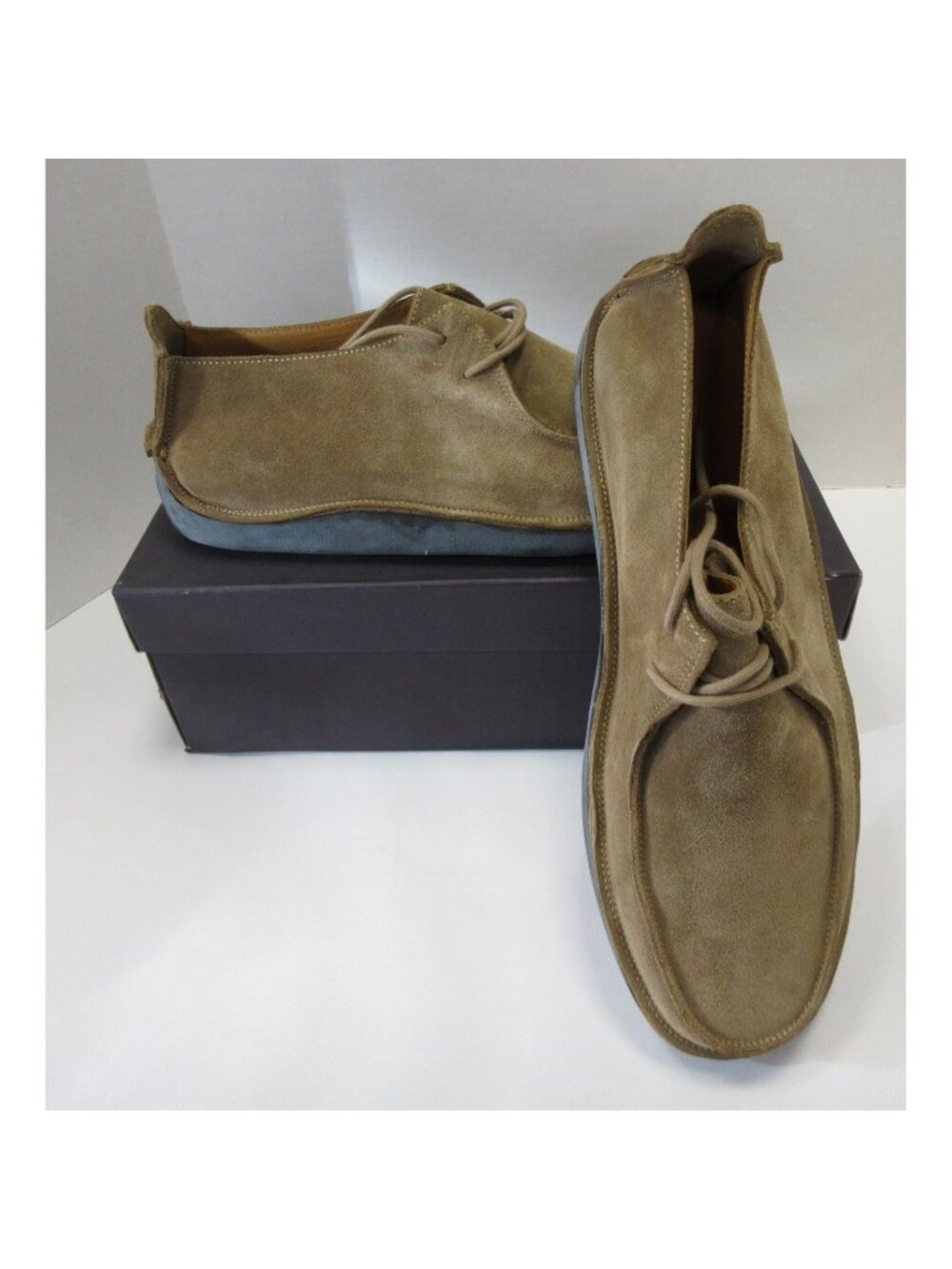 VGT Polo Ralph Lauren Boots 11 D Tan Bertrand Suede Lace Up Moc Toe *